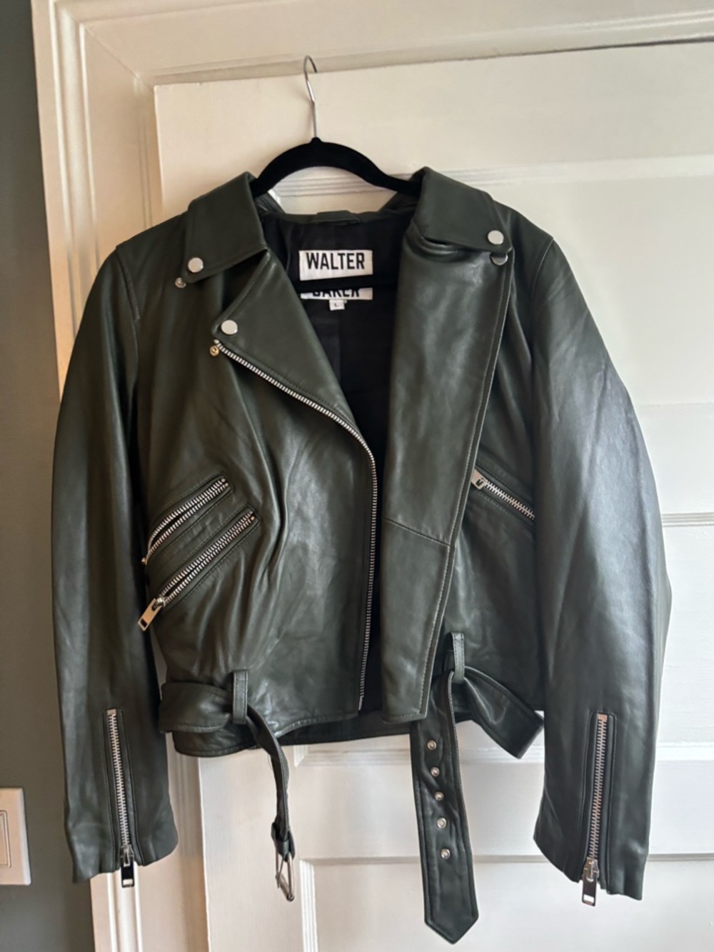 Olive Green Leather Jacket
